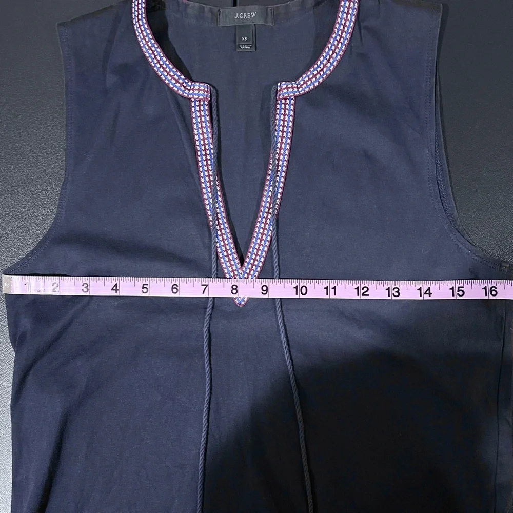 J.Crew Embroidered 100% Cotton Tank Size XS
